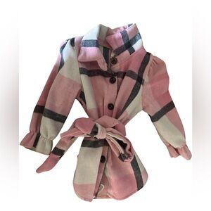 SHEIN Pink Plaid Kids Shirt